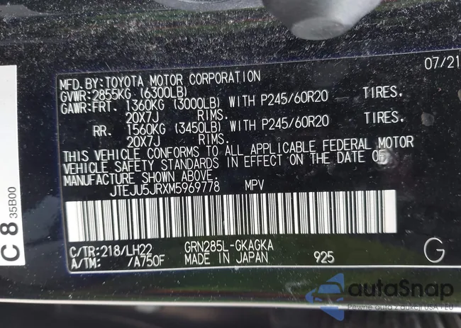 JTEJU5JRXM5969778: 42144276