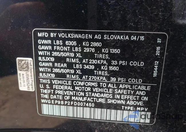 WVGEP9BP2FD007450: 42144344