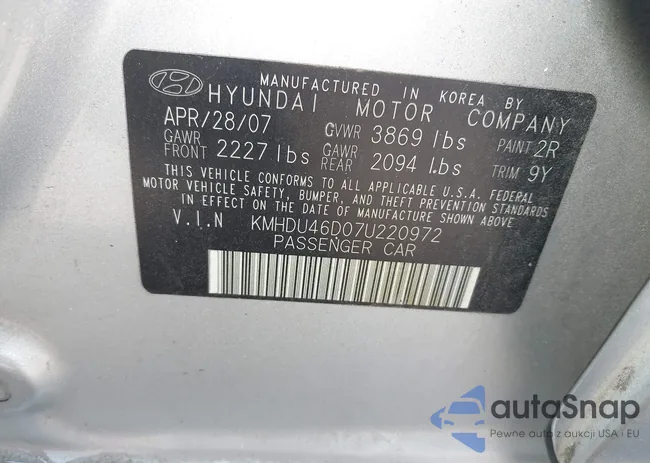 KMHDU46D07U220972: 42144429