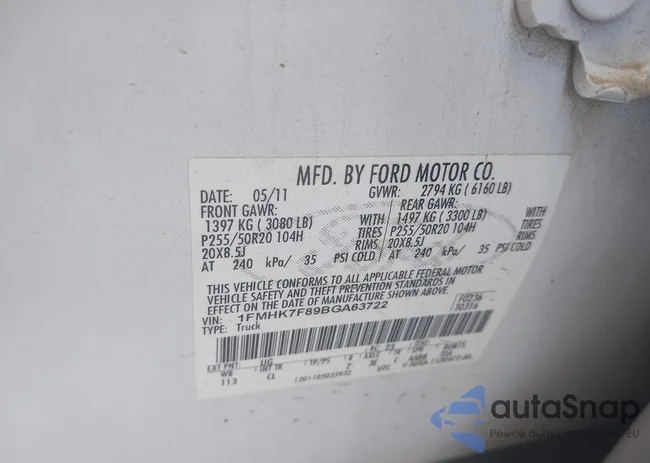 1FMHK7F89BGA63722: 42144464