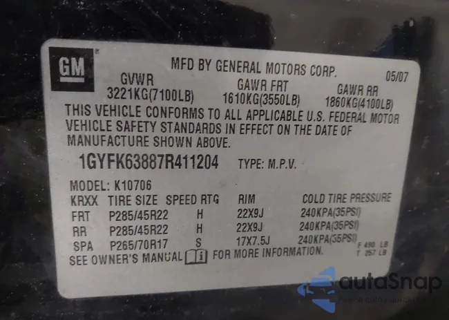 1GYFK63887R411204: 42145777