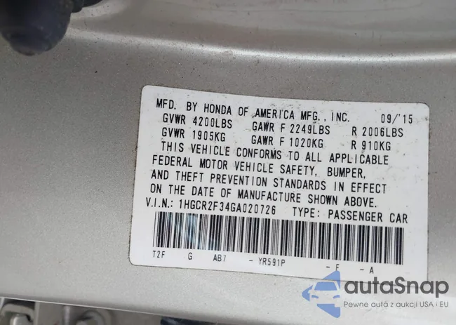 1HGCR2F34GA020726: 42145854