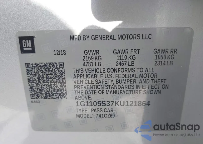 1G1105S37KU121864: 42146042