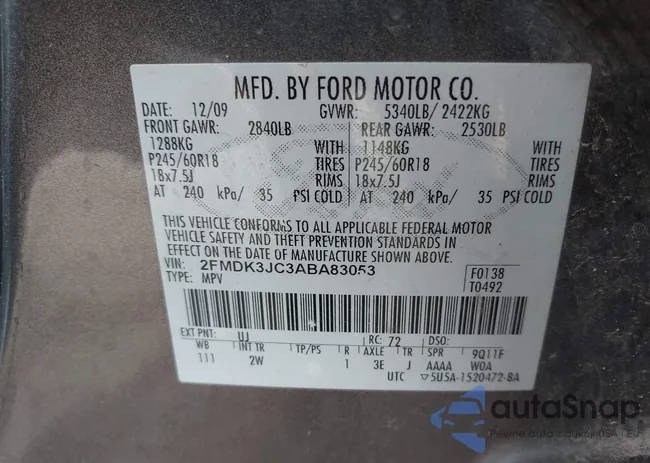 2FMDK3JC3ABA83053: 42146100