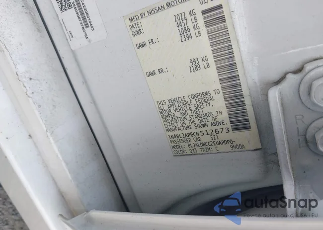 1N4BL2AP6CN512673: 42145196