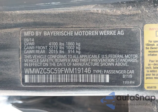 WMWZC5C59FWM19146: 42145218