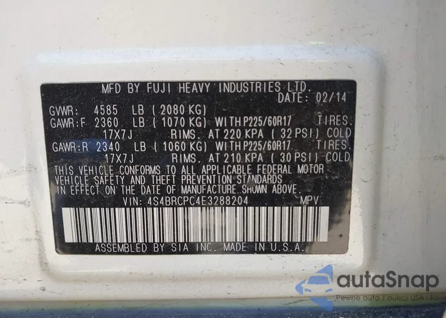 4S4BRCPC4E3288204: 42145317