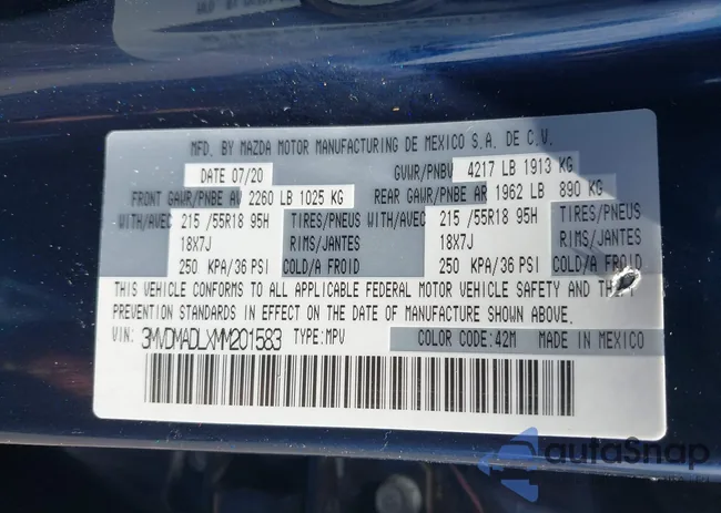 3MVDMADLXMM201583: 42146513