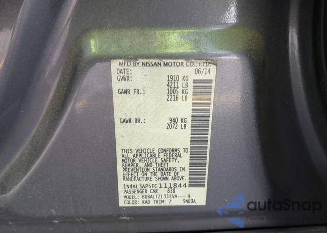 1N4AL3AP5FC111844: 42146564