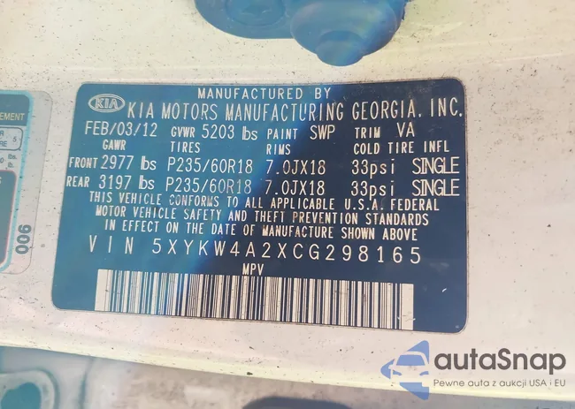 5XYKW4A2XCG298165: 42146721