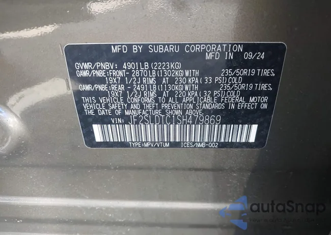 JF2SLDTC1SH479869: 42146734