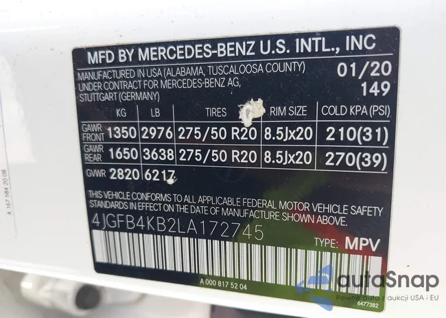 4JGFB4KB2LA172745: 42146951