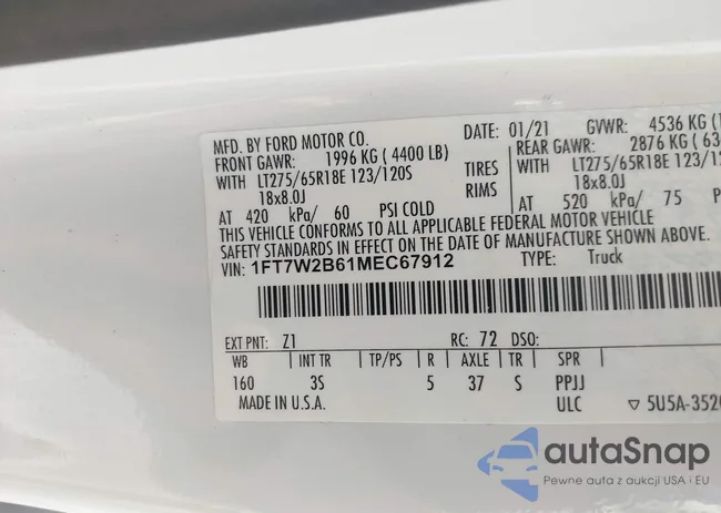 1FT7W2B61MEC67912: 42146138