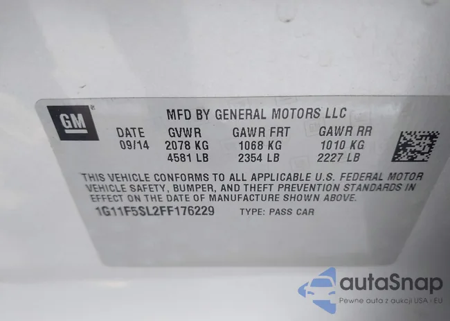 1G11F5SL2FF176229: 42146217