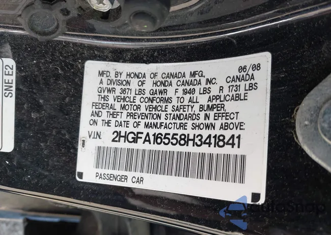 2HGFA16558H341841: 42146422