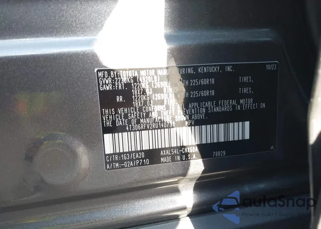 4T3D6RFV2RU140731: 42146441