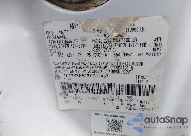 1FT7X2B63BEC71437: 42147668