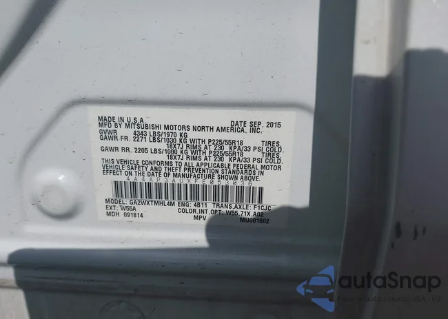 4A4AP3AUXFE053036: 42147792