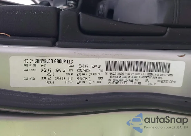 1C4RJFAG1CC149586: 42147834