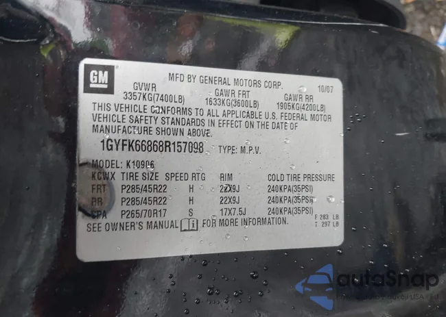 1GYFK66868R157098: 42147341