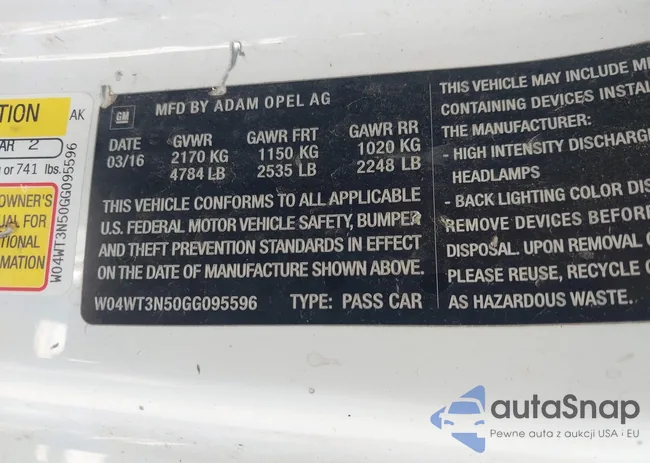 W04WT3N50GG095596: 42147348