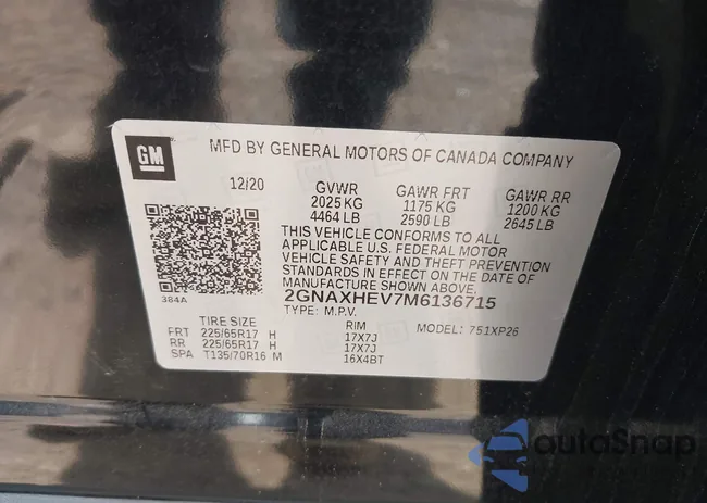 2GNAXHEV7M6136715: 42147388