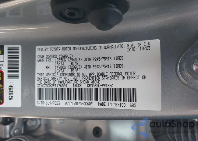 3TYCZ5AN2PT176554: 42148651