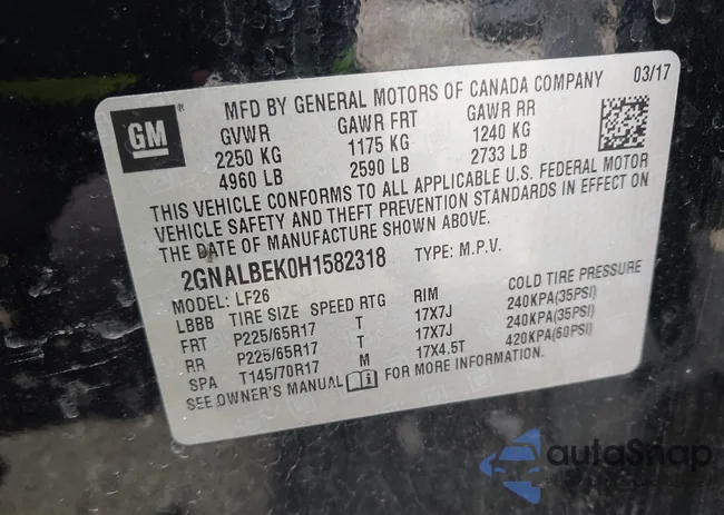 2GNALBEK0H1582318: 42148751