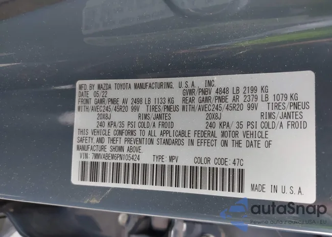 7MMVABEM6PN105424: 42148825