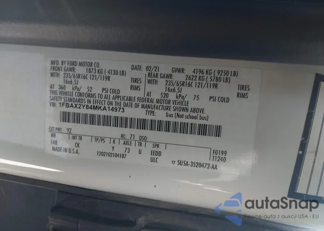 1FBAX2Y84MKA14973: 42149017