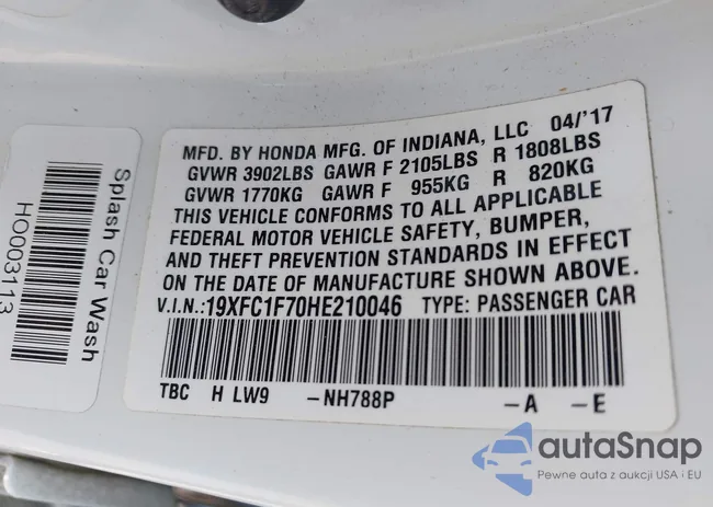 19XFC1F70HE210046: 42148443