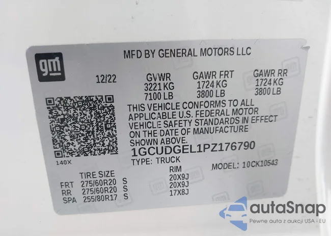 1GCUDGEL1PZ176790: 42148459