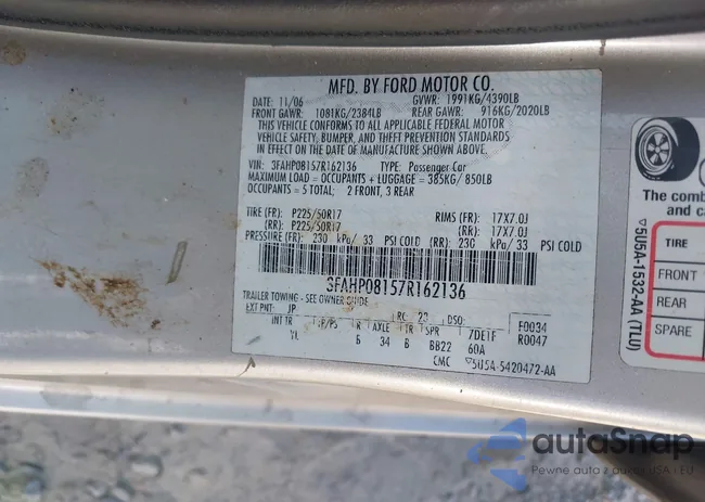 3FAHP08157R162136: 42148495