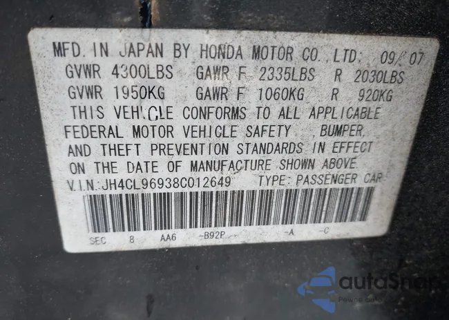 JH4CL96938C012649: 42149555