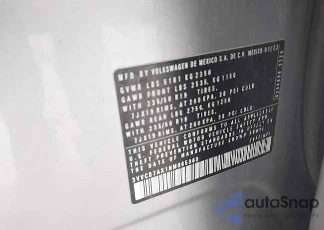 3VVCB7AX1NM065960: 42149626