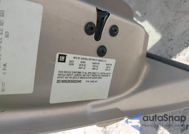 2G1WH52K359322443: 42149716