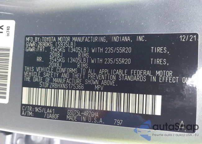 5TDFZRBHXNS175366: 42149787