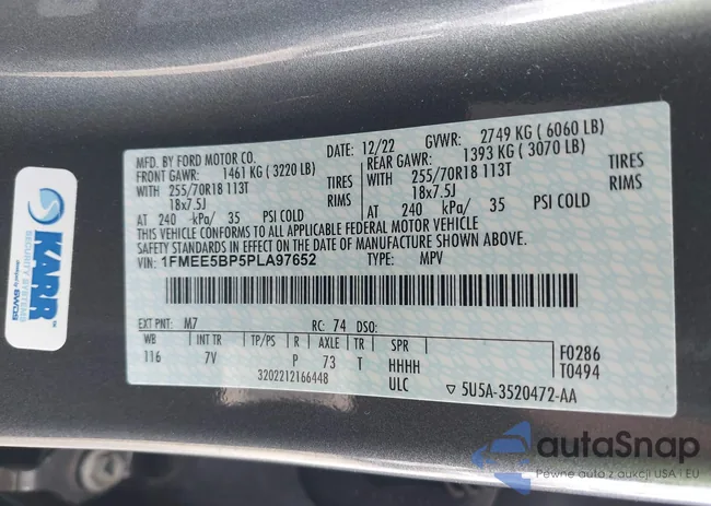 1FMEE5BP5PLA97652: 42149830