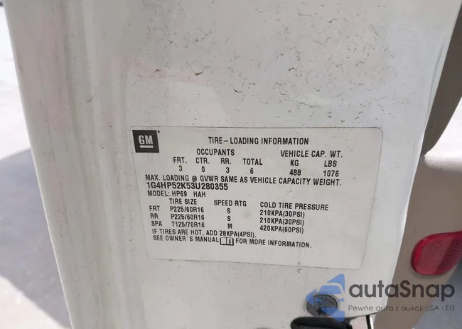 1G4HP52K53U280355: 42149834