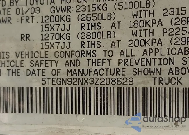 5TEGN92NX3Z208629: 42149264