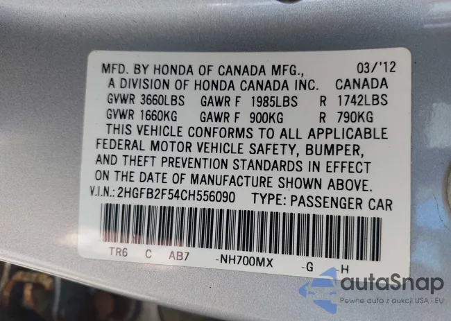 2HGFB2F54CH556090: 42149275