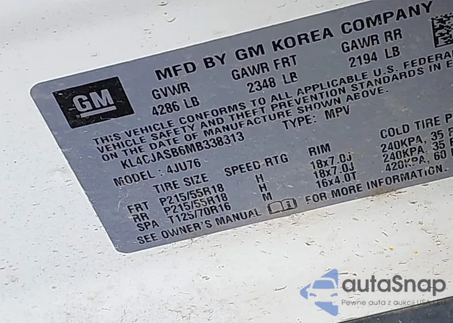 KL4CJASB6MB338313: 42149298