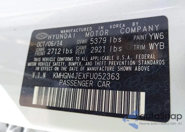 KMHGN4JEXFU052363: 42149337