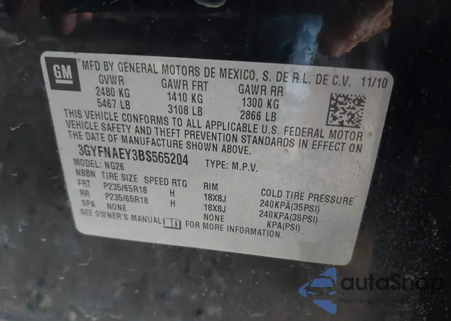 3GYFNAEY3BS565204: 42150863