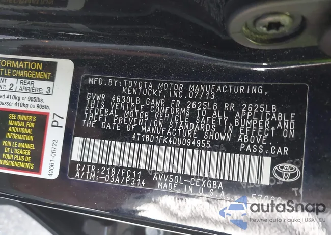 4T1BD1FK4DU094955: 42150996