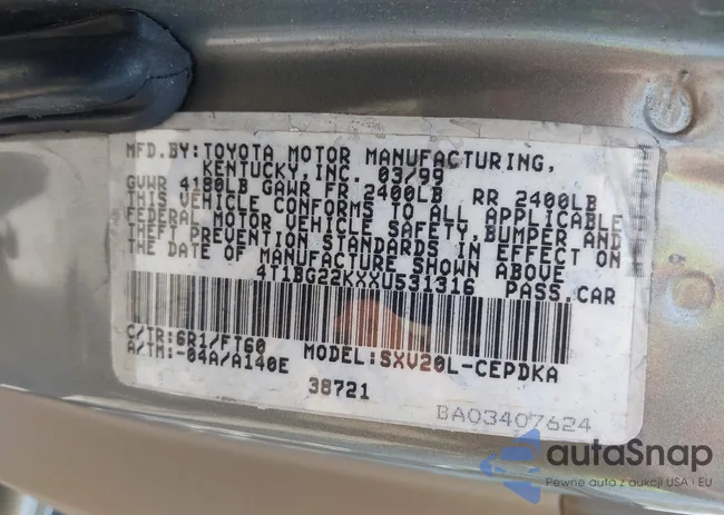 4T1BG22KXXU531316: 42151069