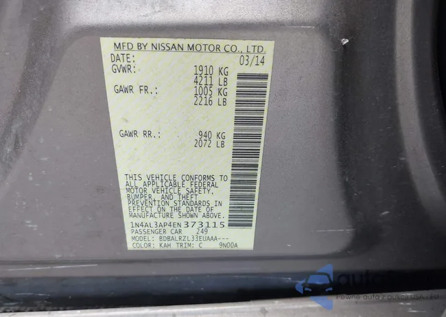 1N4AL3AP4EN373115: 42151107