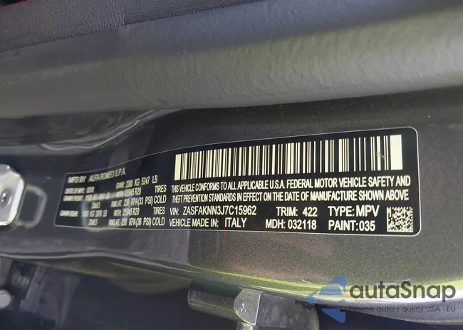 ZASFAKNN3J7C15962: 42150123