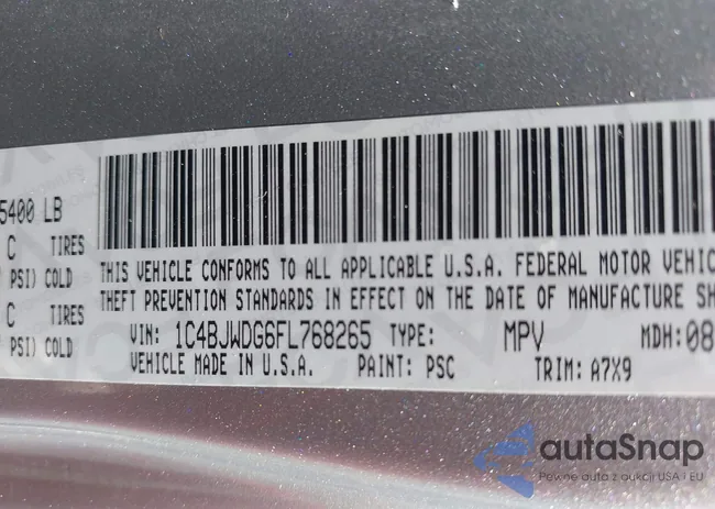 1C4BJWDG6FL768265: 42150124