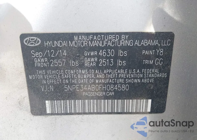 5NPE34AB0FH084580: 42150153